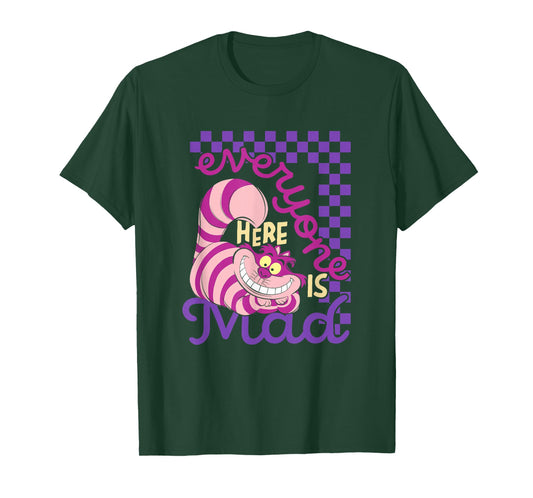 Disney Alice in Wonderland Cheshire Cat Everyone Here is Mad T-Shirt