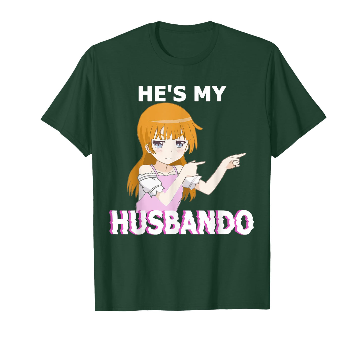 He's my Husbando She's my Waifu Anime Manga Couple Matching T-Shirt
