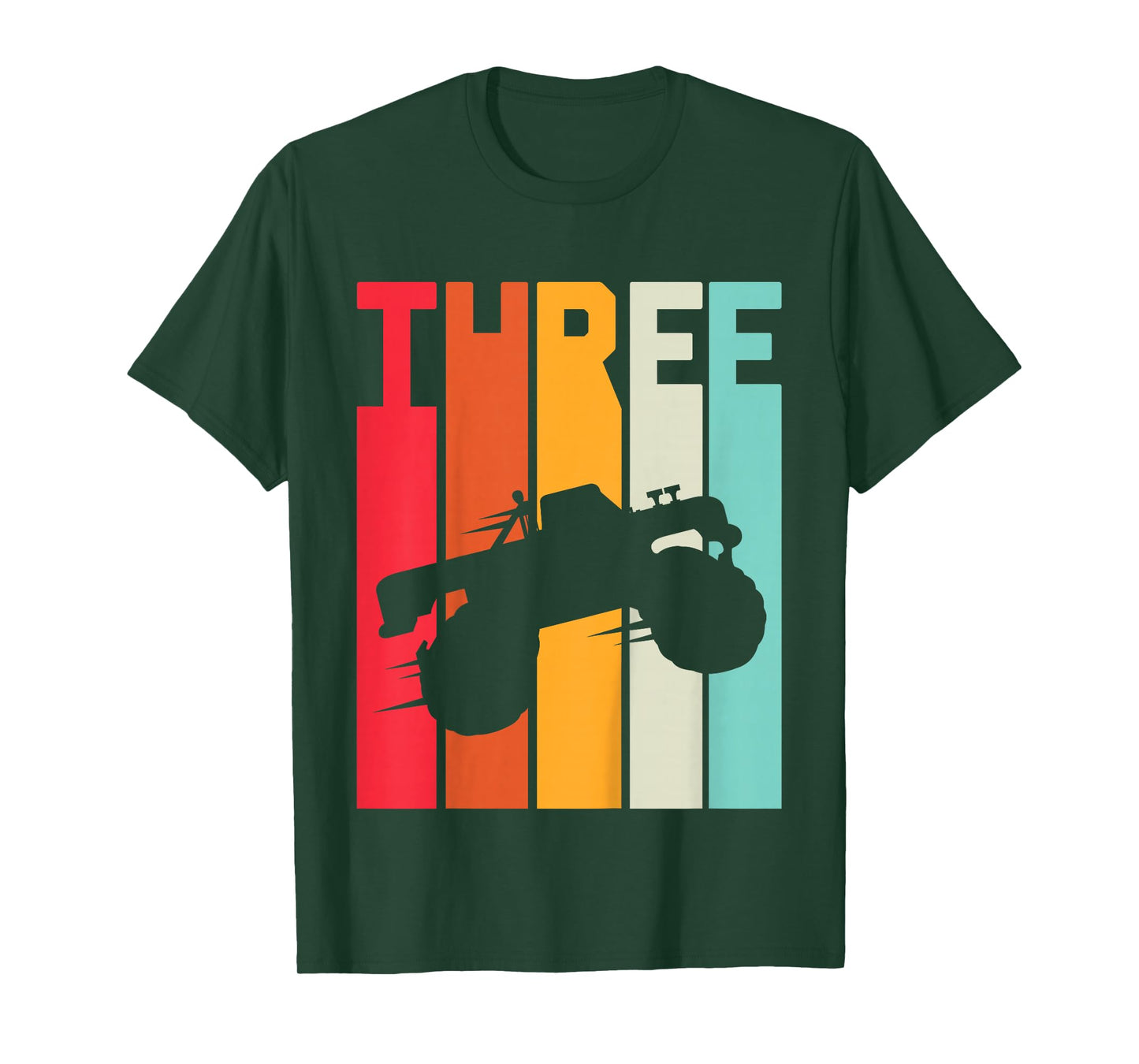 3rd Birthday Retro Monster Truck 3 Years Boys Girl Kids T-Shirt