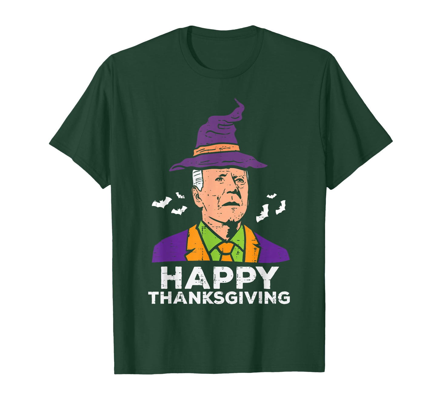 Joe Biden Witch Hat Happy Thanksgiving Halloween Costume T-Shirt