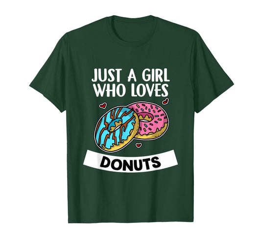 Just A Girl Who Loves Donuts Funny Donut T-Shirt
