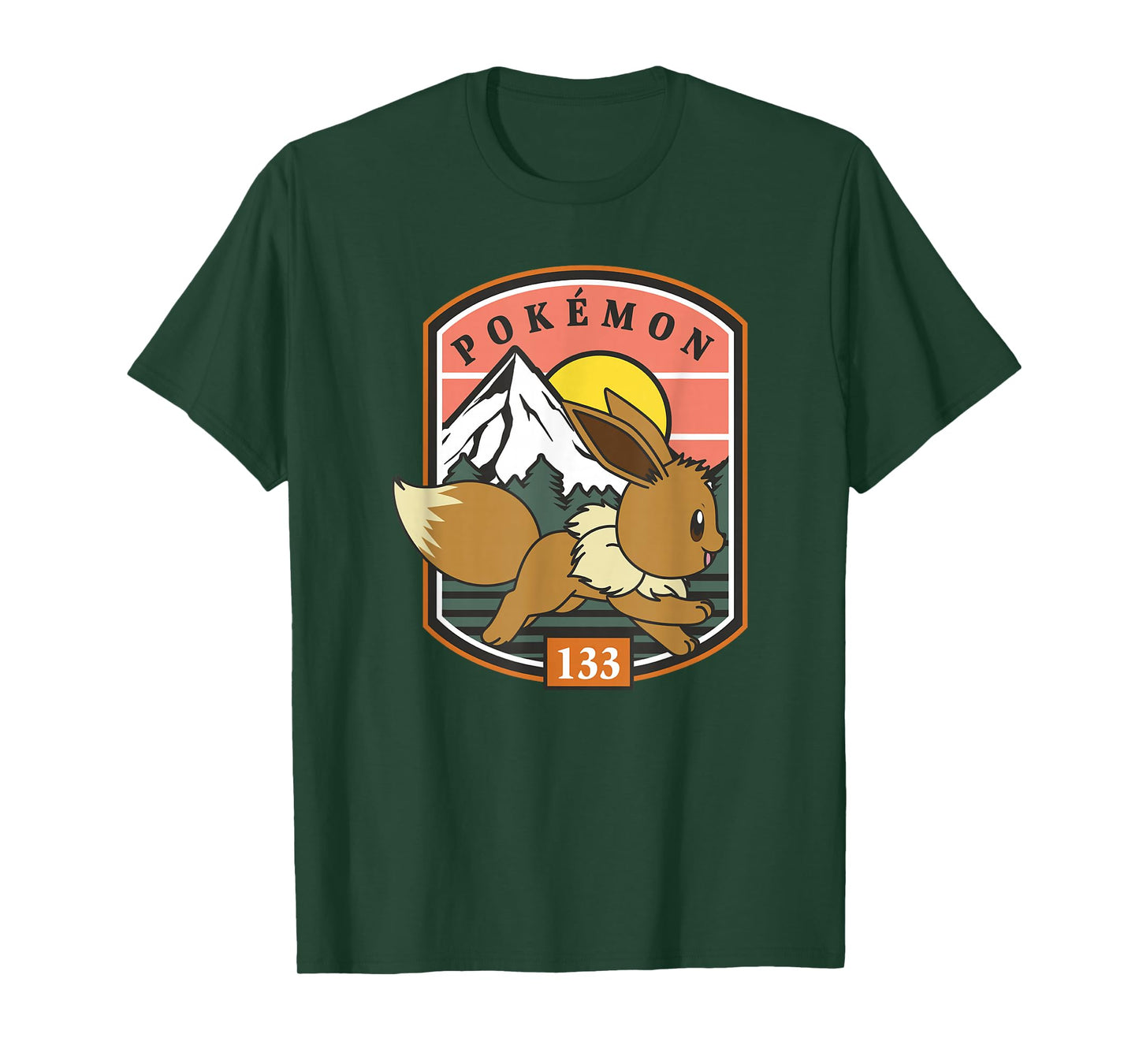Pokémon 133 Eevee Outdoor Adventure Forest Park Badge T-Shirt