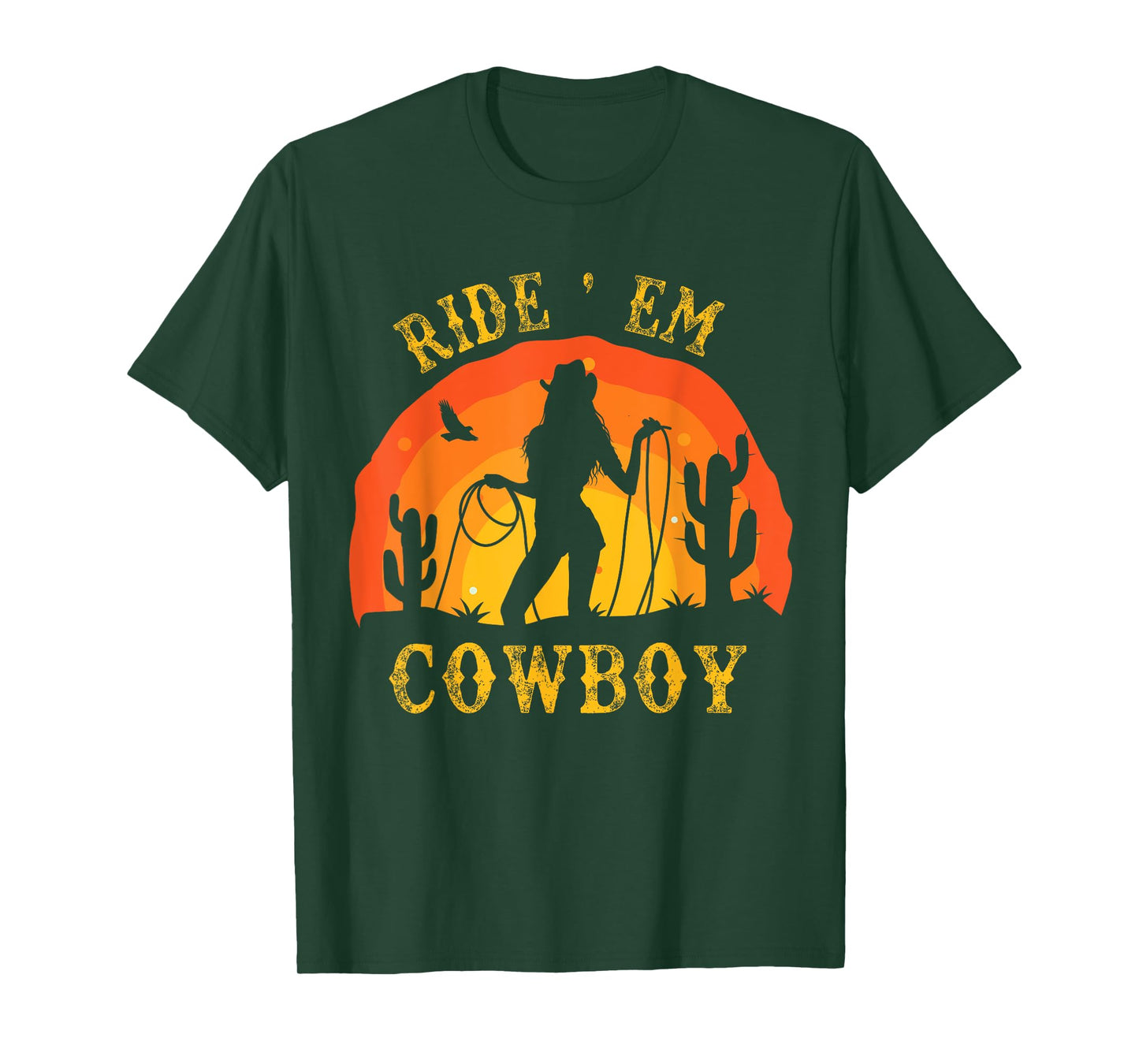 Ride Em Cowboy Rodeo Horse Retro Sexy Cowgirls Funny Western T-Shirt