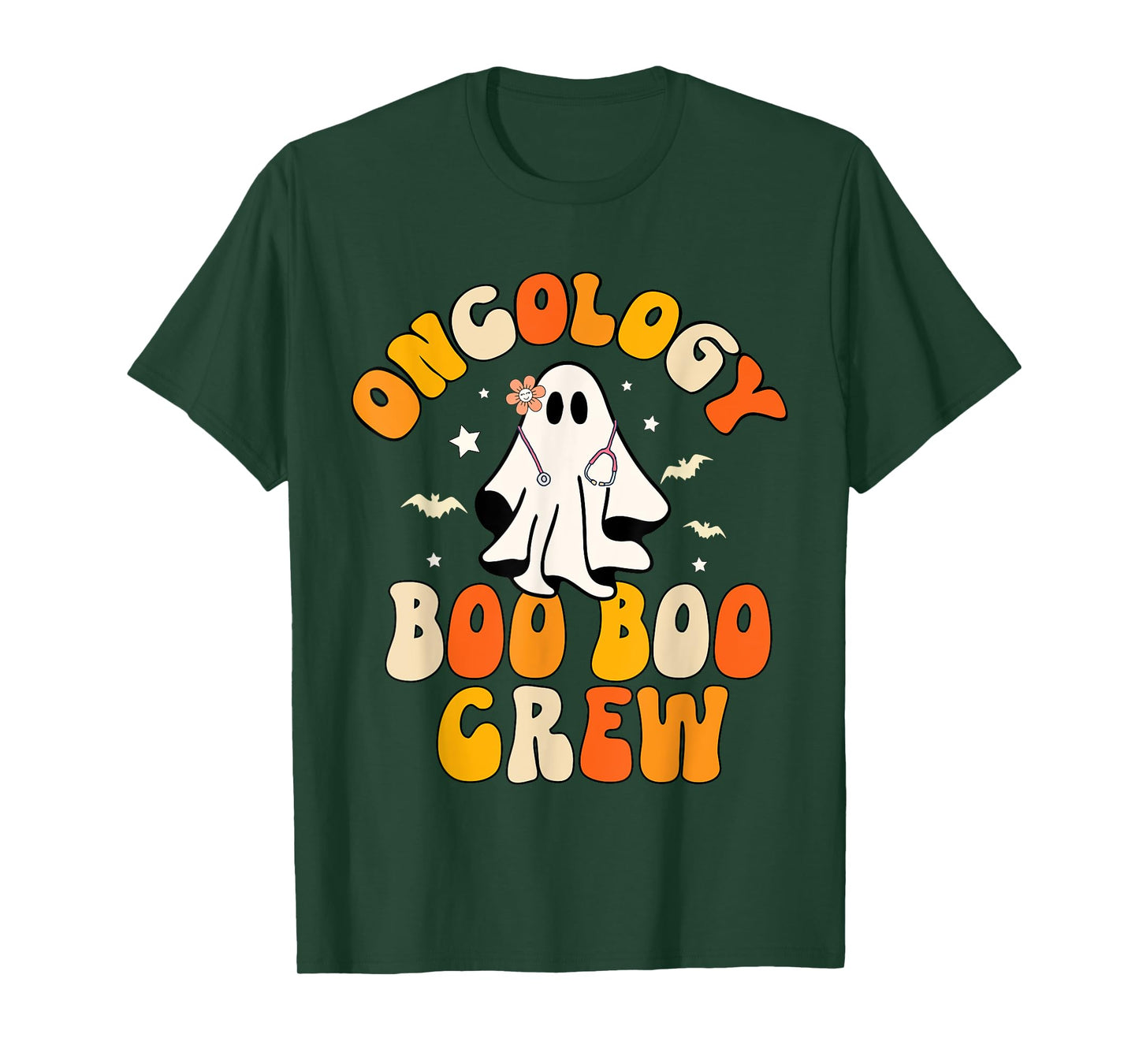 Groovy oncology Nurse Boo Boo Crew Ghost Nursing Halloween T-Shirt