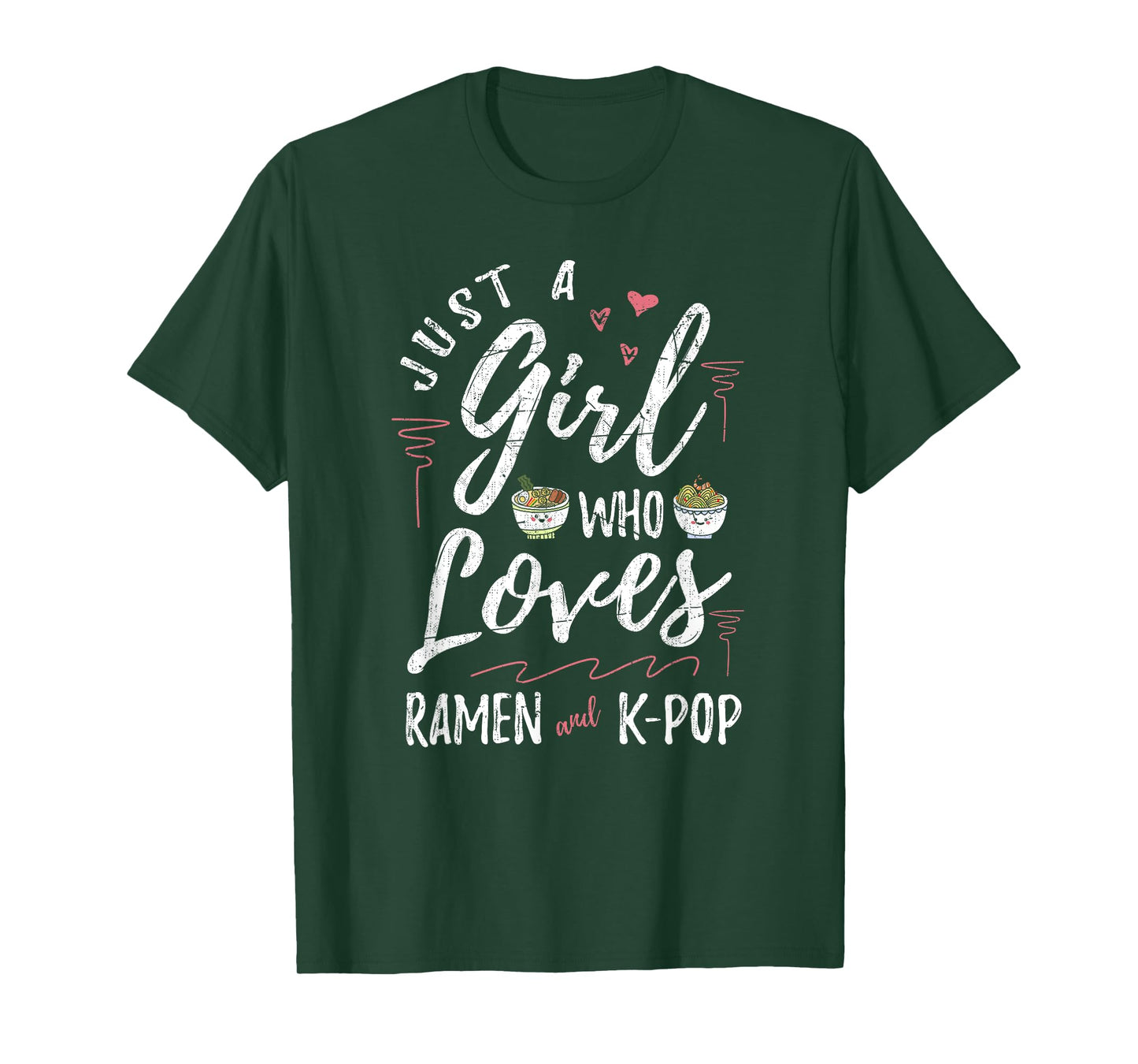 Just A Girl Who Loves Ramen And Kpop Women Girls Gift Ramen T-Shirt