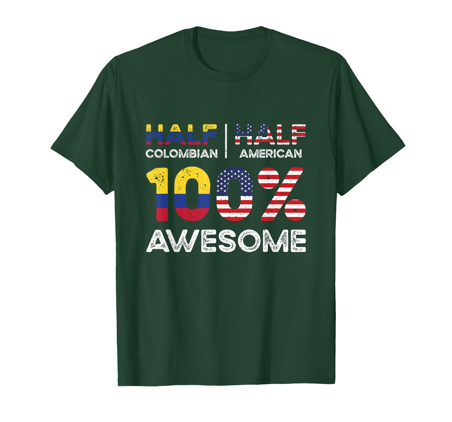 Colombian American Patriot USA Grown Colombia US Flag T-Shirt