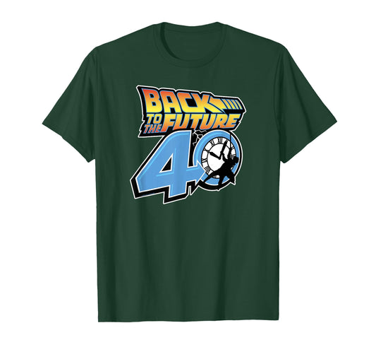 Back to The Future 40th Anniversary Clock Tower Logo T-Shirt