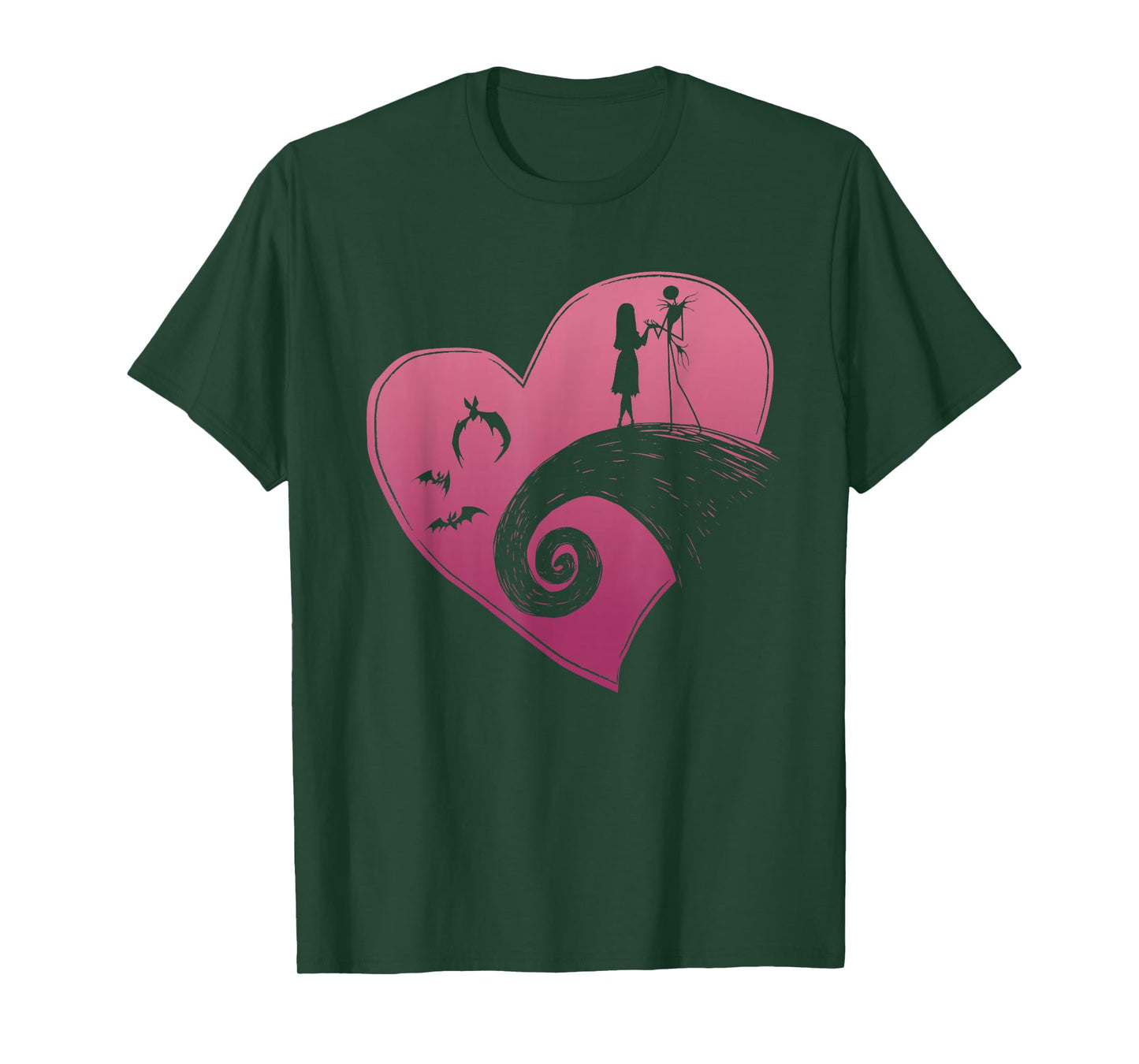 Disney The Nightmare Before Christmas Jack and Sally Heart T-Shirt