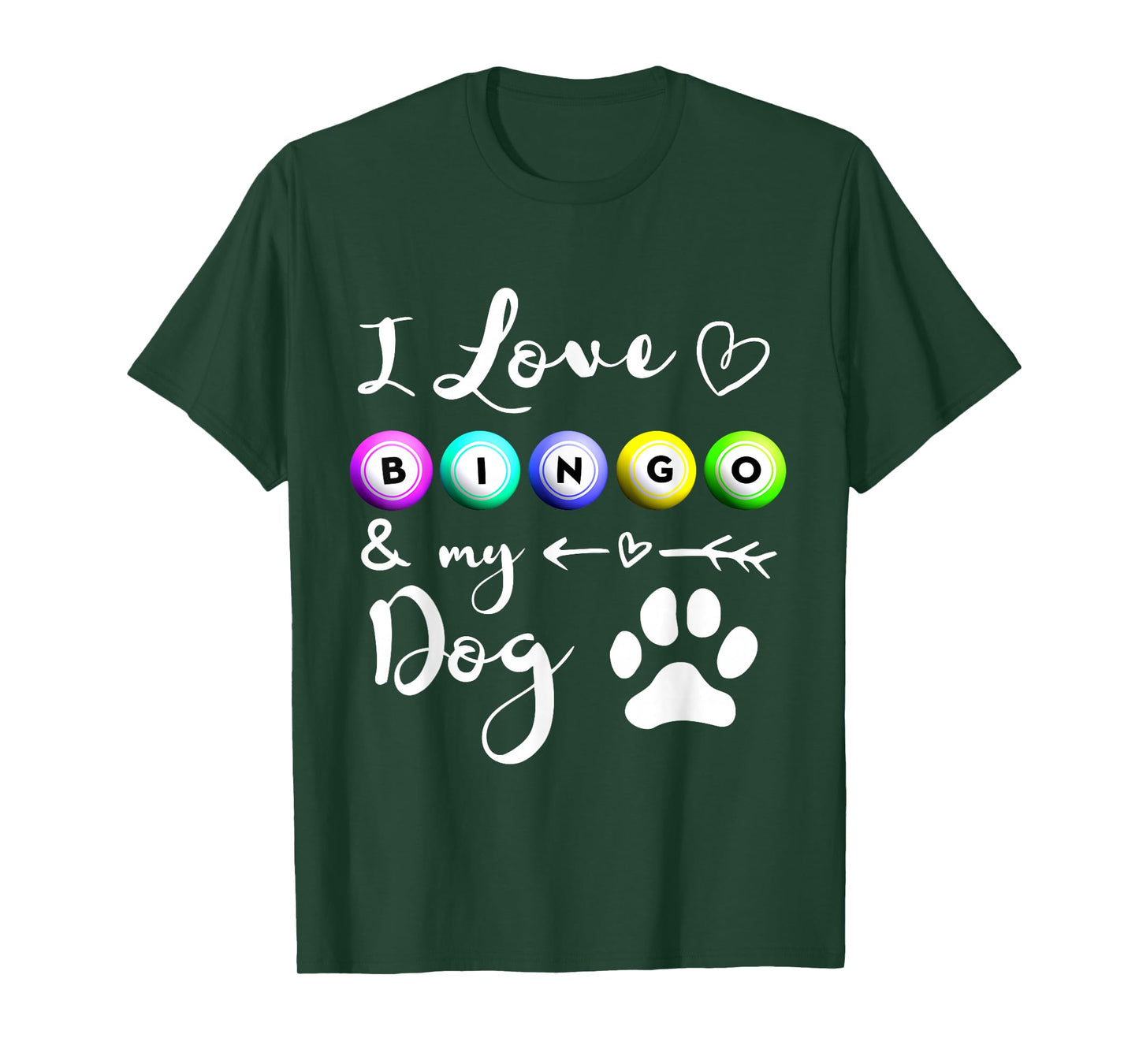 Bingo for Women I love Bingo and my Dog Gift T-Shirt