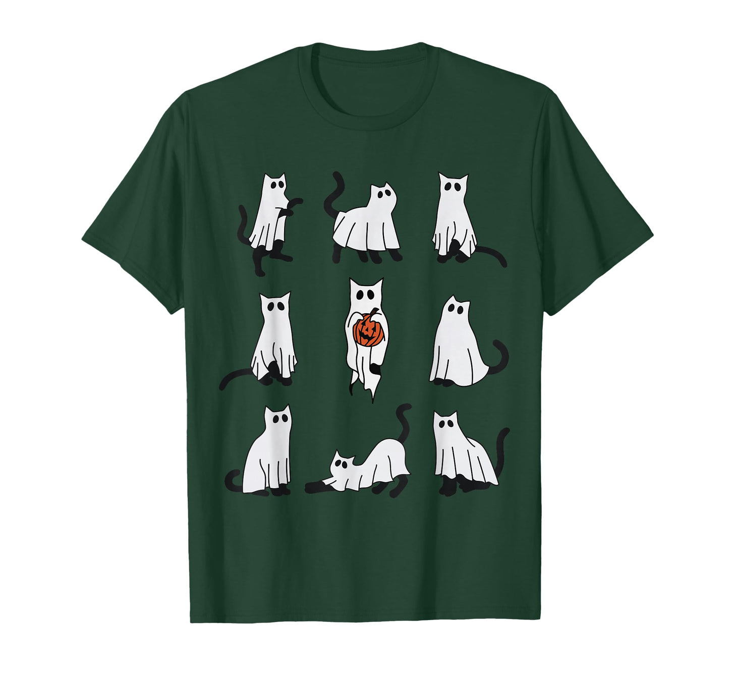Cute Ghost Cat Funny Halloween Cat Design ghost cat T-Shirt