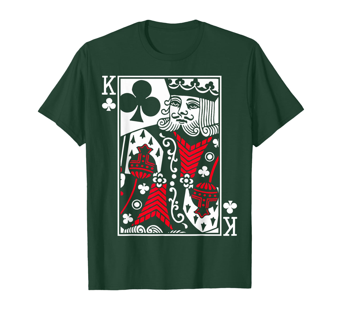 King Poker Card of Clubs Playing Cards with 4 Kings Costume T-Shirt