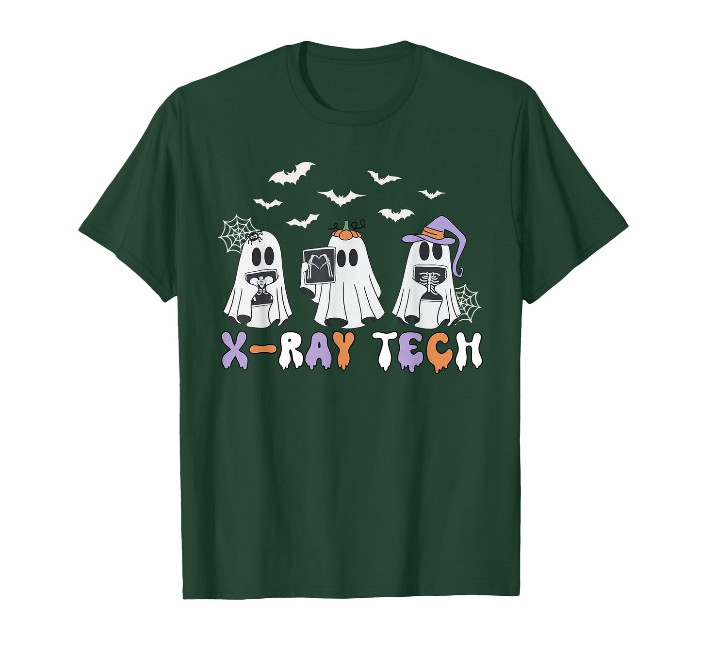 Cute Funny X-ray Tech Ghosts Boo Sheet Radiology Halloween T-Shirt