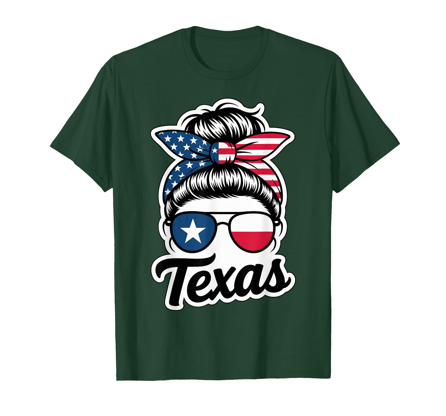Texas Girl Messy Bun T-Shirt