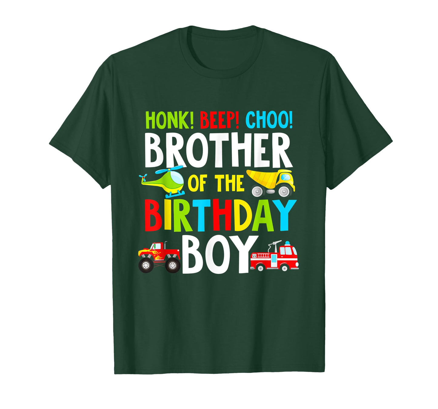 Brother Of The Birthday Boy Shirt Transportation Trucks 2nd T-Shirt