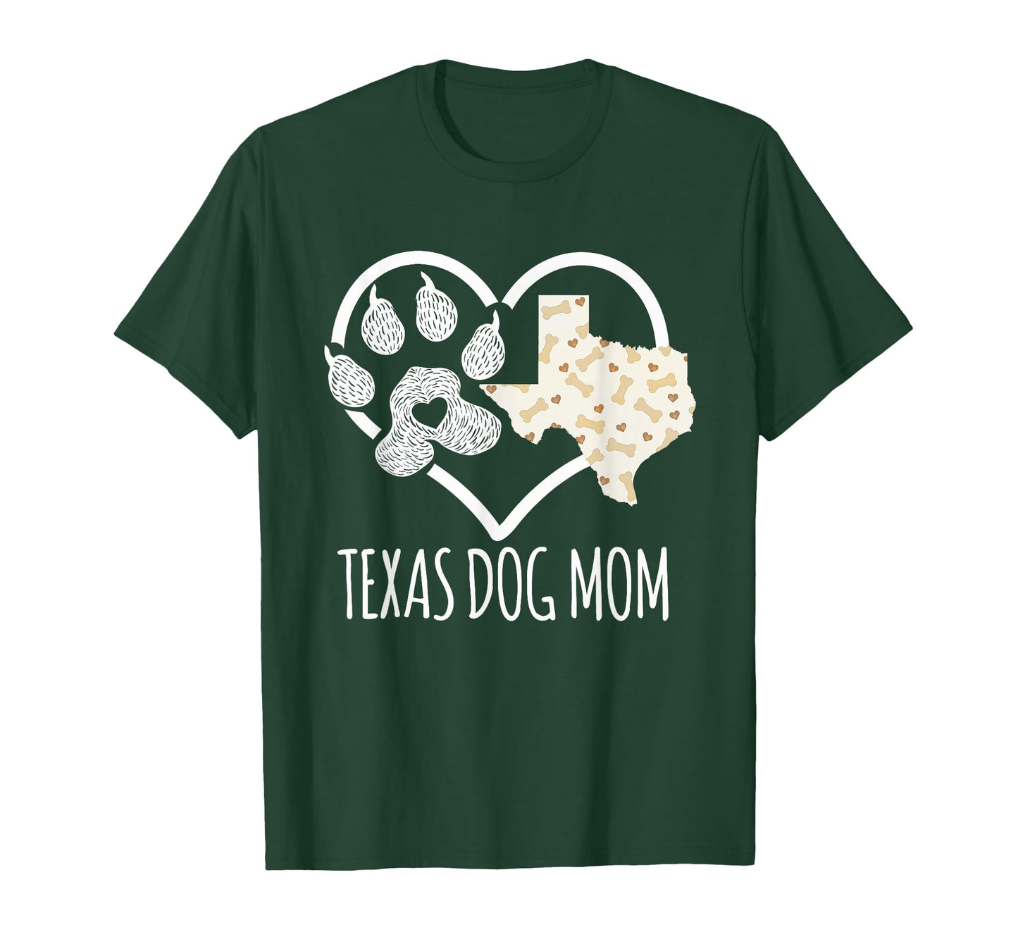 State Of Texas Dog Owner Gifts Women - Cute Texas Dog Mom T-Shirt