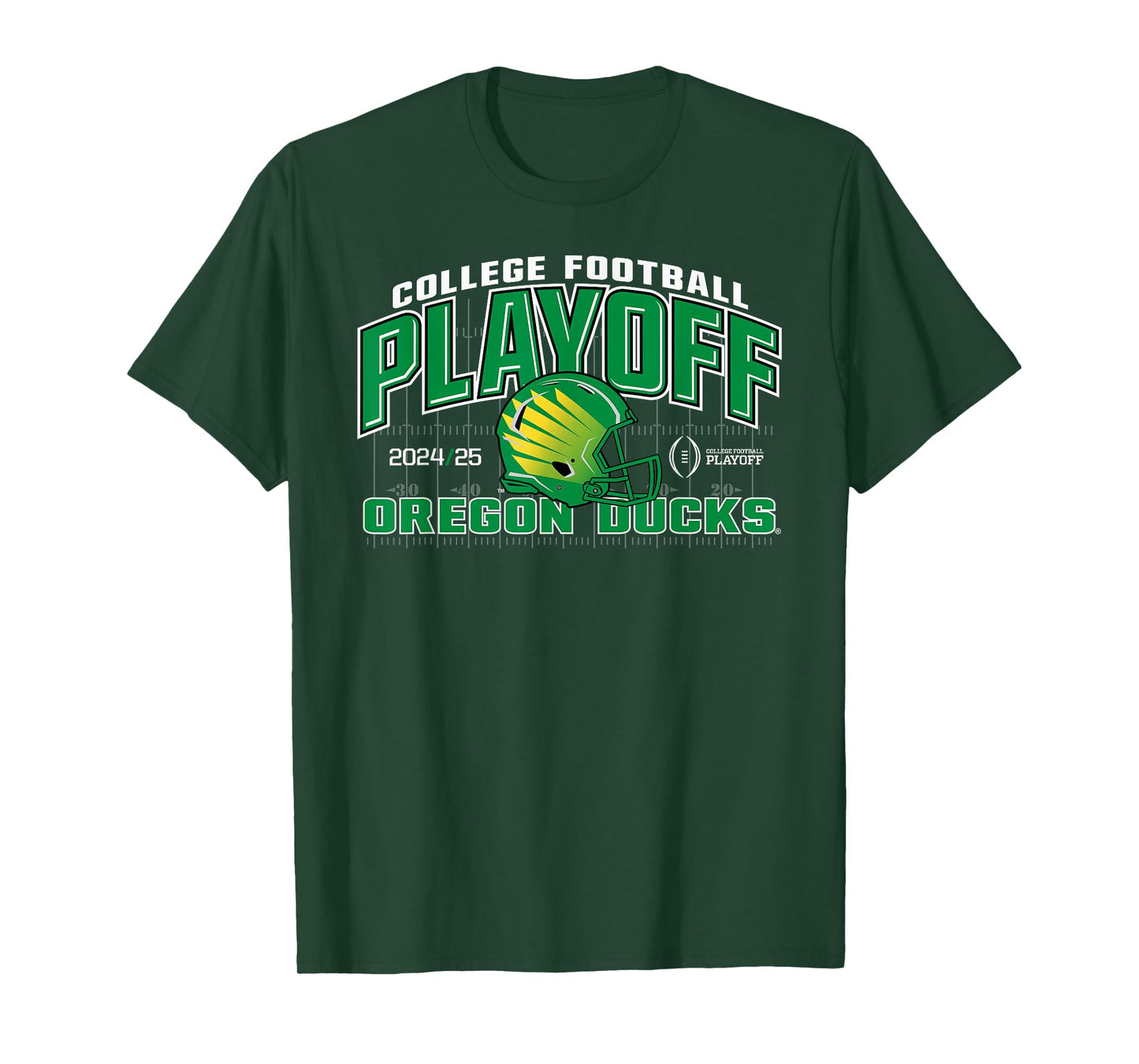 Elite Authentics Oregon Ducks Unisex-Adult College Football Playoff CFP 2024-2025 T-Shirt - Black, Short Sleeve, Crew Neck, Straight Fit, Adult Size 6/7