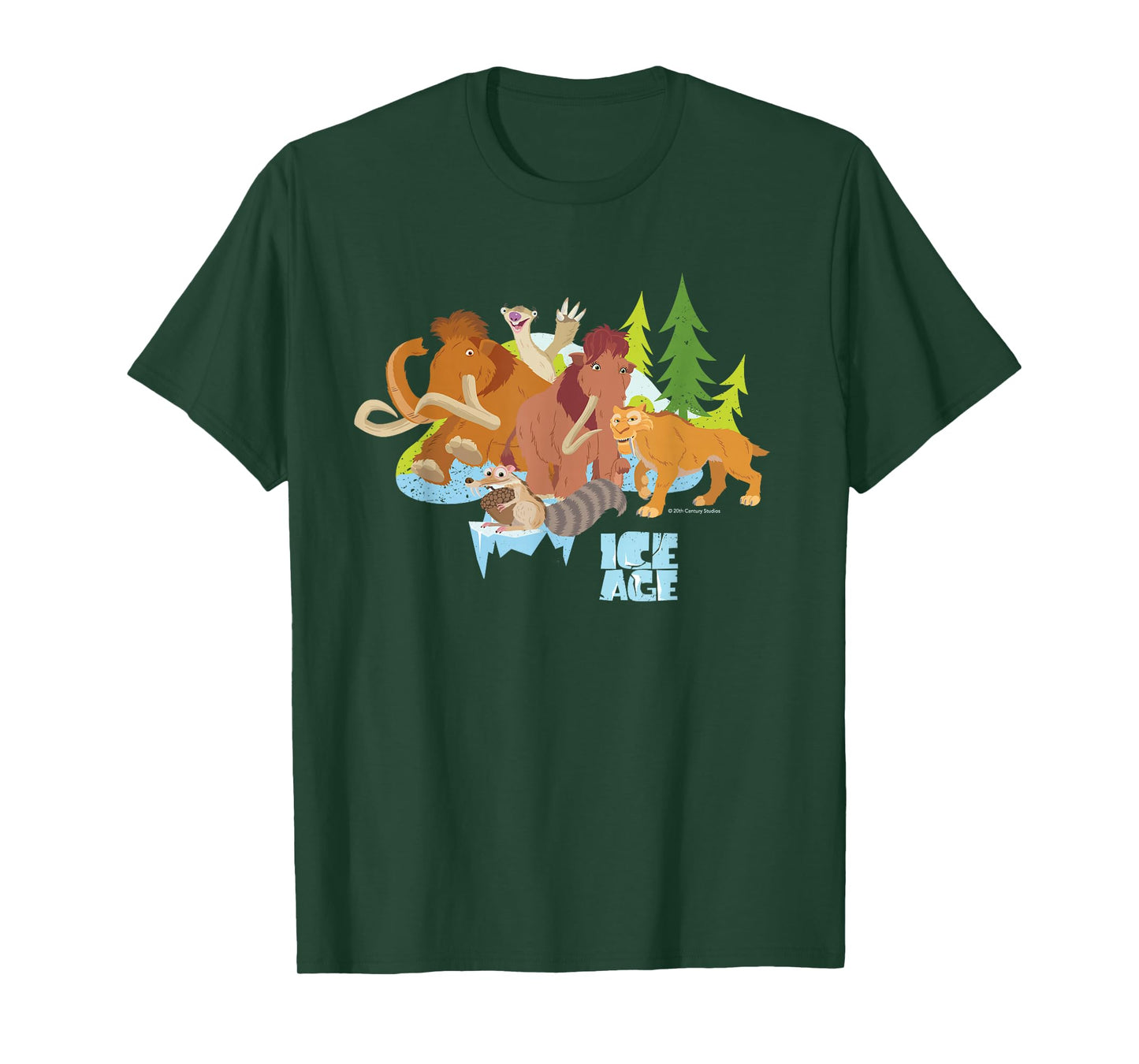 20th Century Fox Ice Age 20th Anniversary Exclusive Unisex-Adults T-Shirt, Black, Short Sleeve, Small