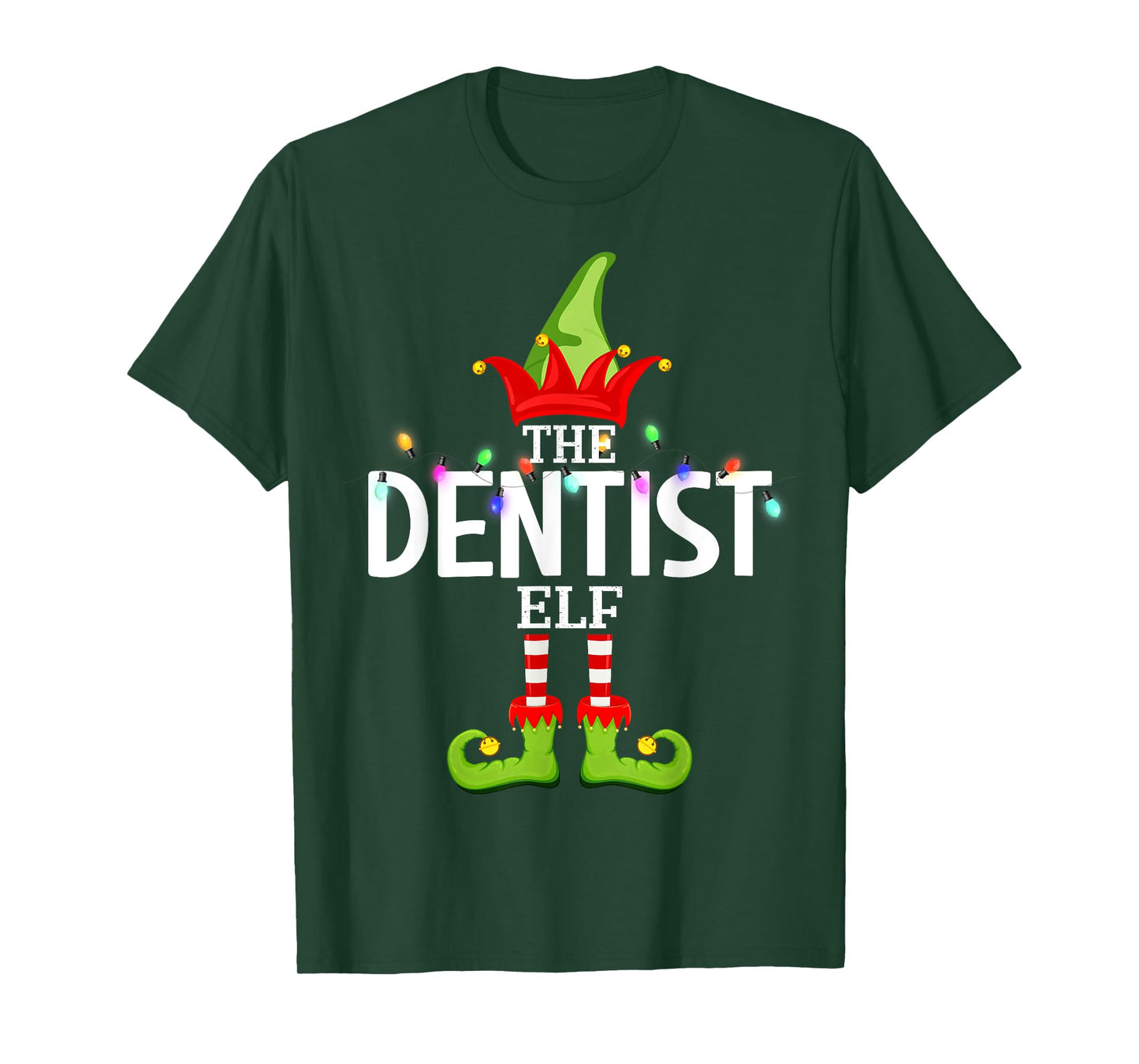 The Dentist Elf Christmas Matching Pajamas T-Shirt