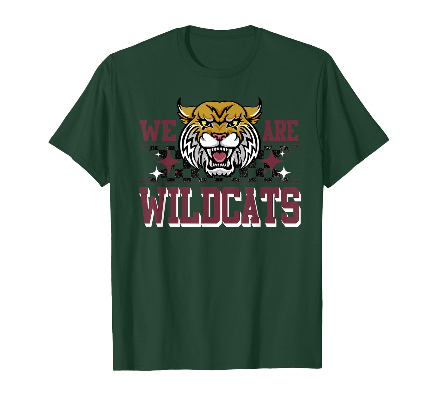 We Are Wildcats School Spirit Maroon Wildcat Pride Game Day T-Shirt