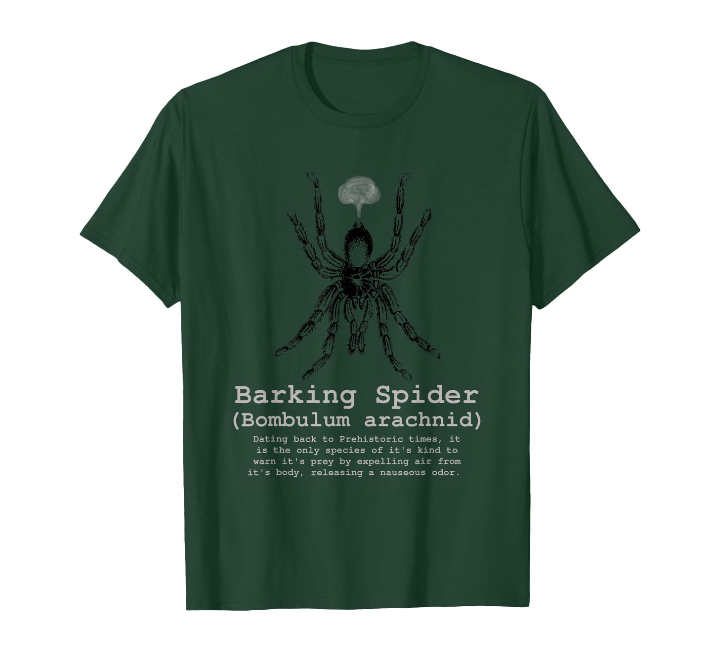 Funny Barking Spider Farting Arachnid Novelty Unisex T Shirt T-Shirt