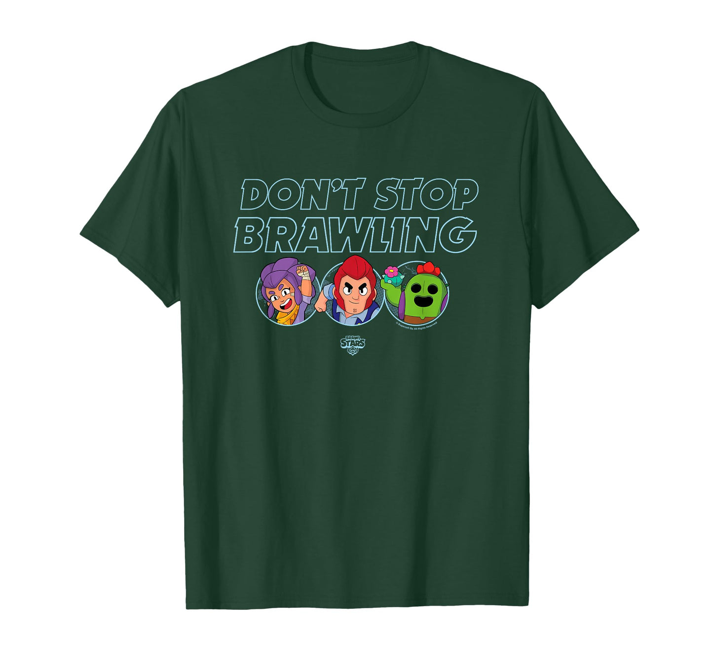 Brawl Stars Don't Stop Brawling Colt Spike & Shelly Portrait T-Shirt