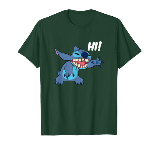 Disney Lilo & Stitch Hi! Funny Stitch Greeting T-Shirt