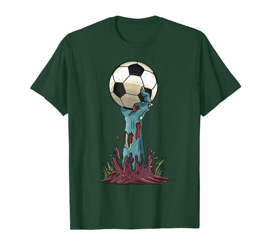 Zombie Hands Soccer Funny Horror Scary Halloween Costume T-Shirt