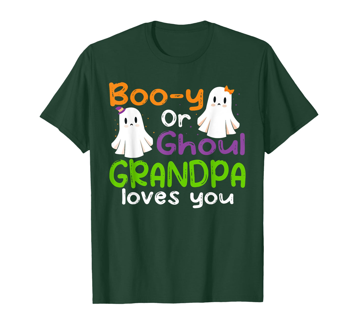 Halloween Booy Or Ghoul Grandpa Gender Reveal baby shower T-Shirt