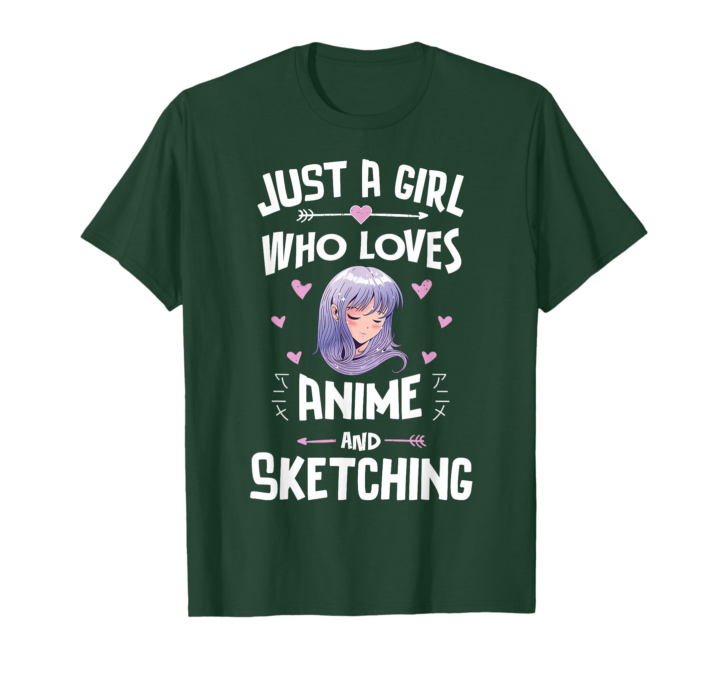 Just A Girl Who Loves Anime And Sketching Women Girls T-Shirt
