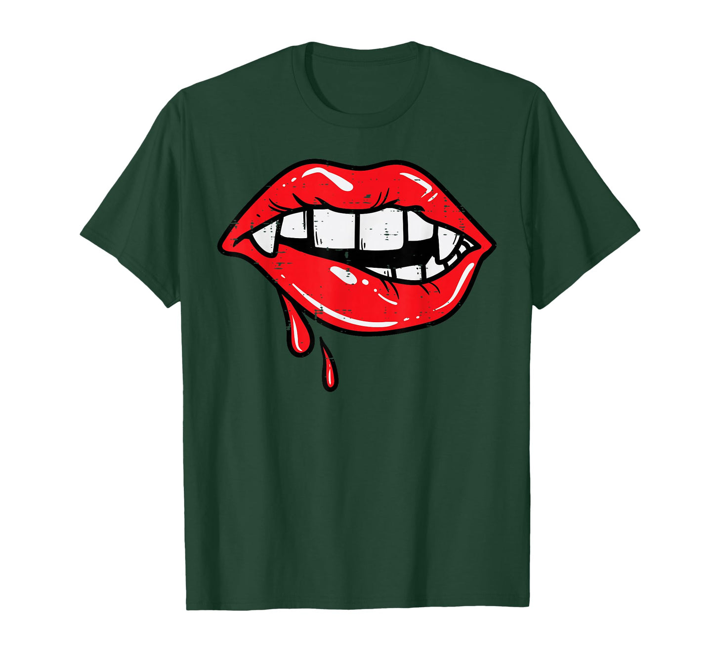 Vampire Lips Bloody Halloween Costume For Women Girls T-Shirt