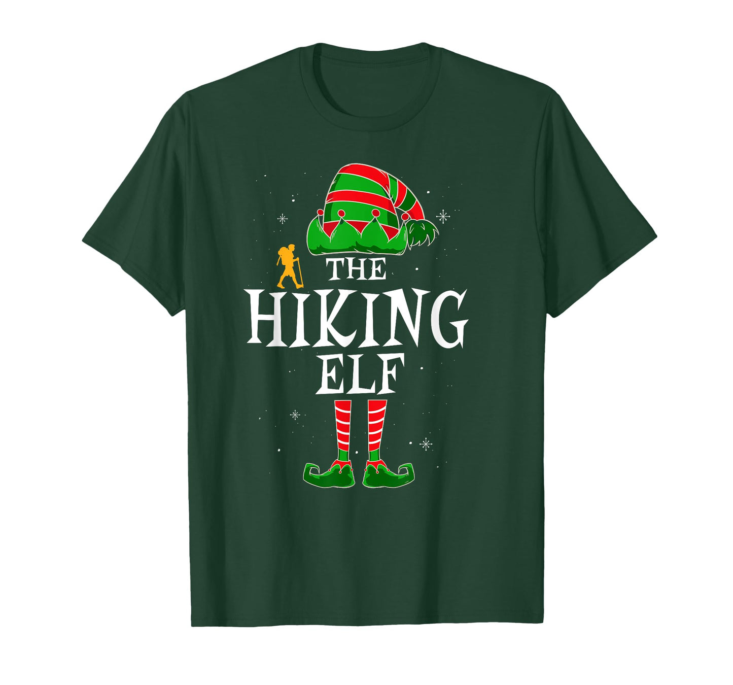 The Hiking Elf Group Matching Family Christmas Hiker Funny T-Shirt