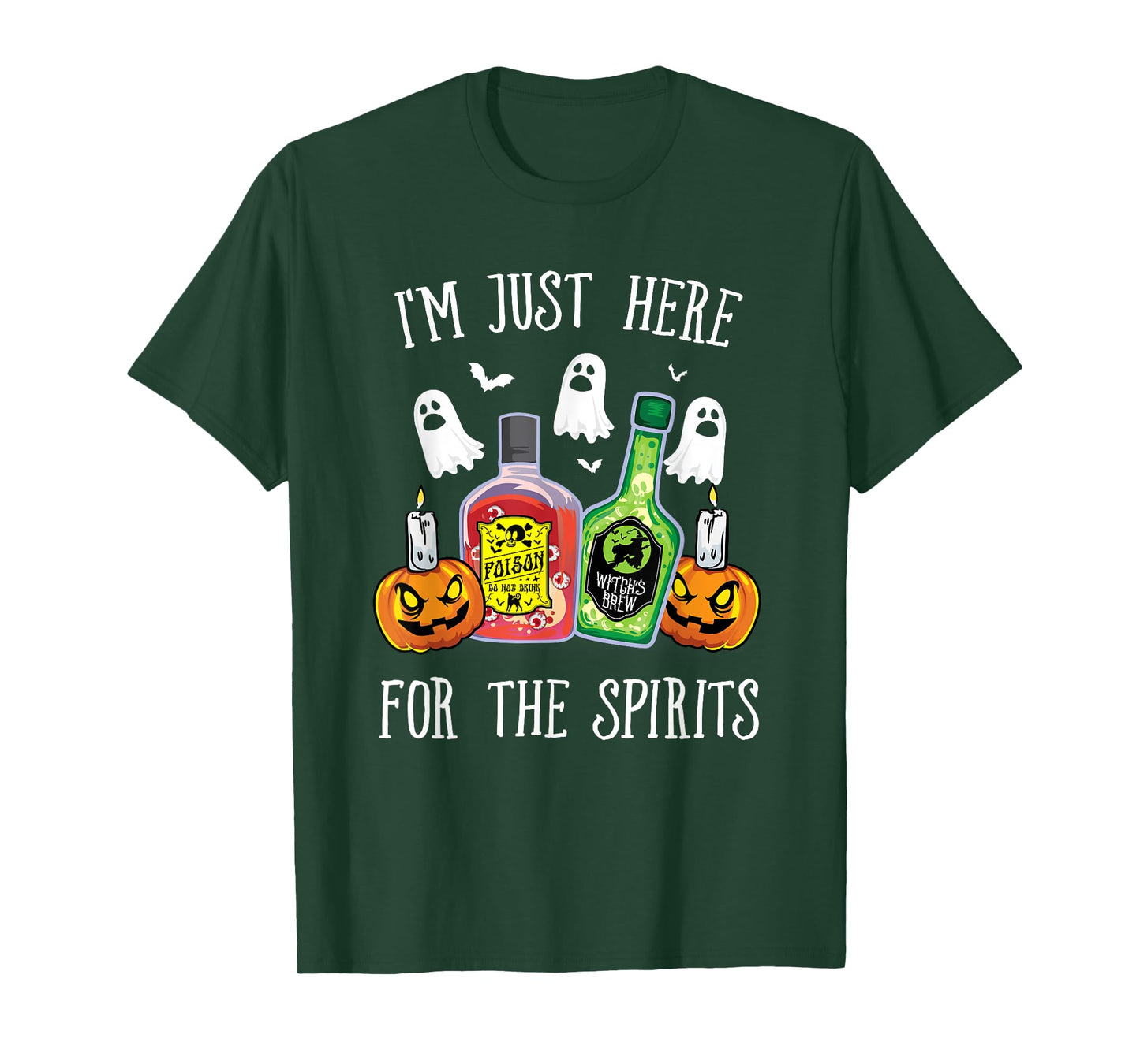I'm Just Here For the Spirits Bar Pub Bartender Halloween T-Shirt