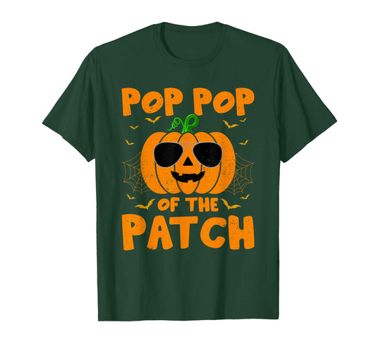 Pumpkin Pop Pop Of The Patch Family Group Costume Halloween T-Shirt