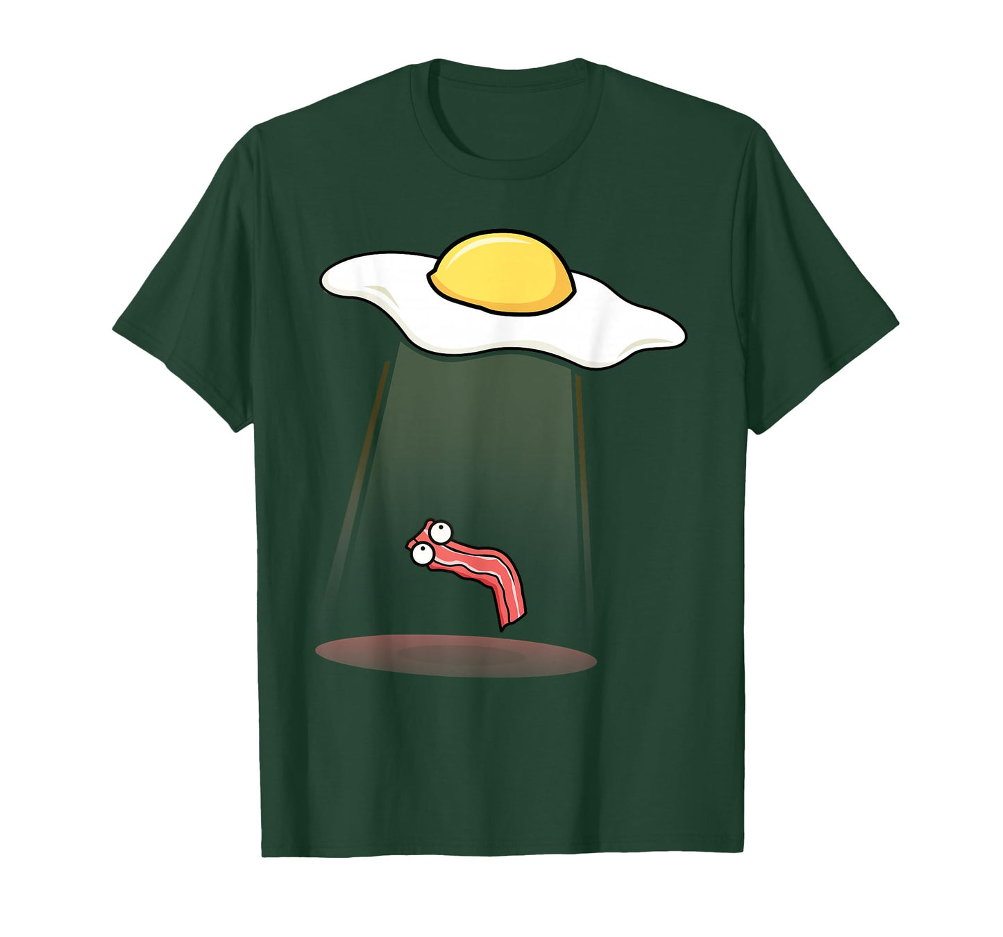 Bacon Kidnapping Bacon Funny Alien UFO Breakfast Galaxy T-Shirt