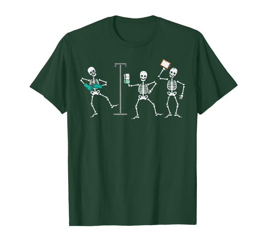 Halloween Ortho Nurse Skeletons Costume Scrub Top Men Women T-Shirt
