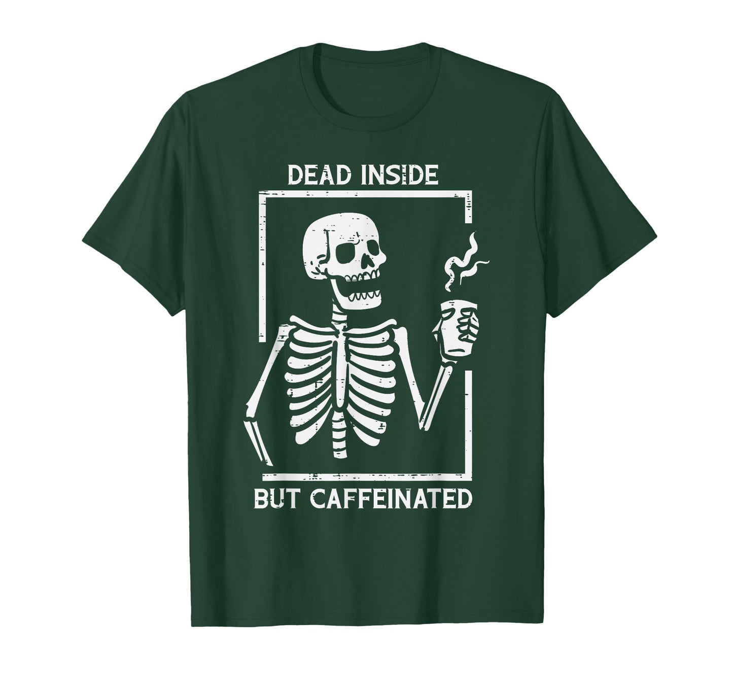 Halloween Skeleton Dead Inside Caffeinated Costume Men Women T-Shirt