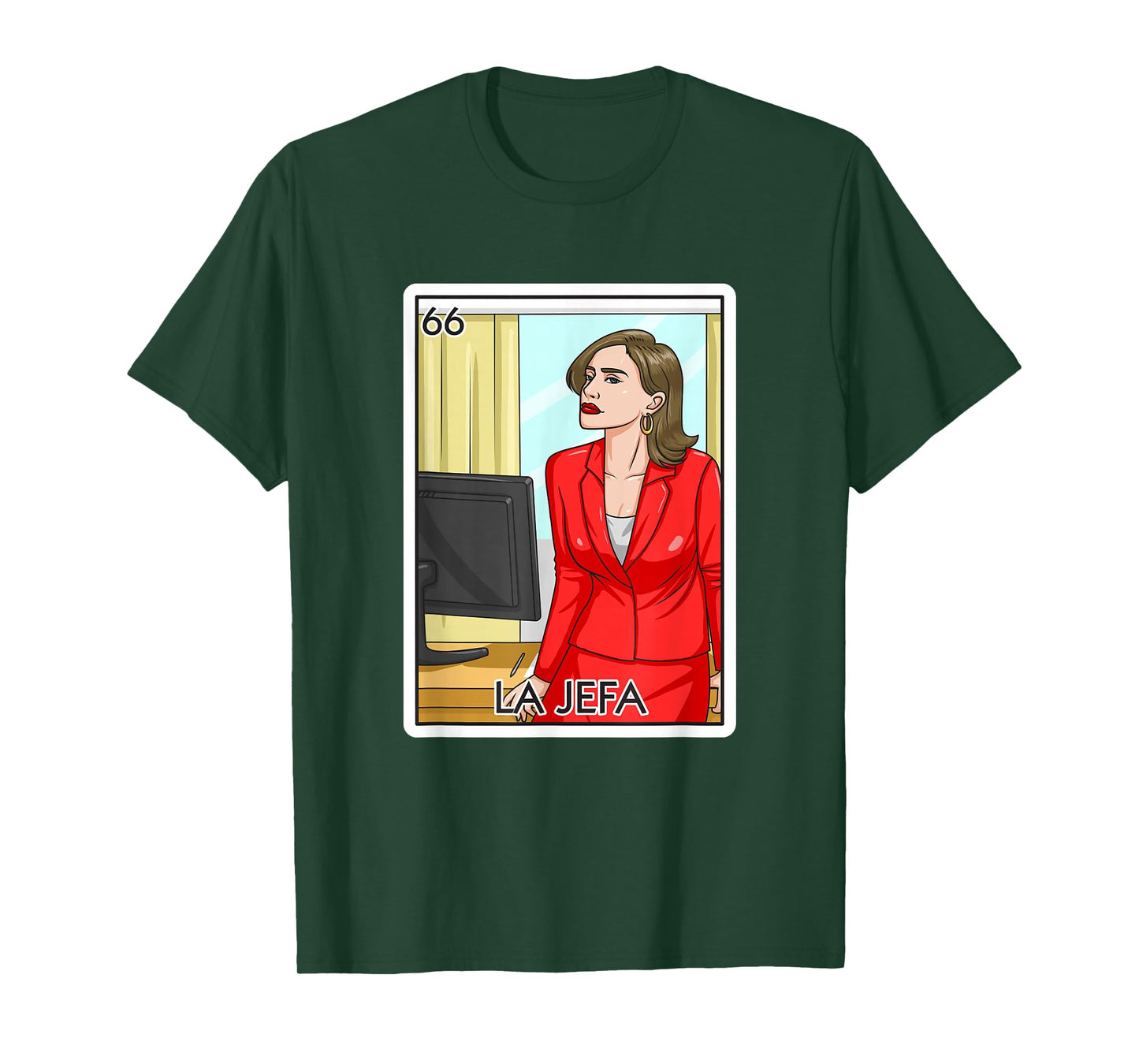 Jefa Gift The Boss Lady Card Mexican Lottery Chief Card T-Shirt