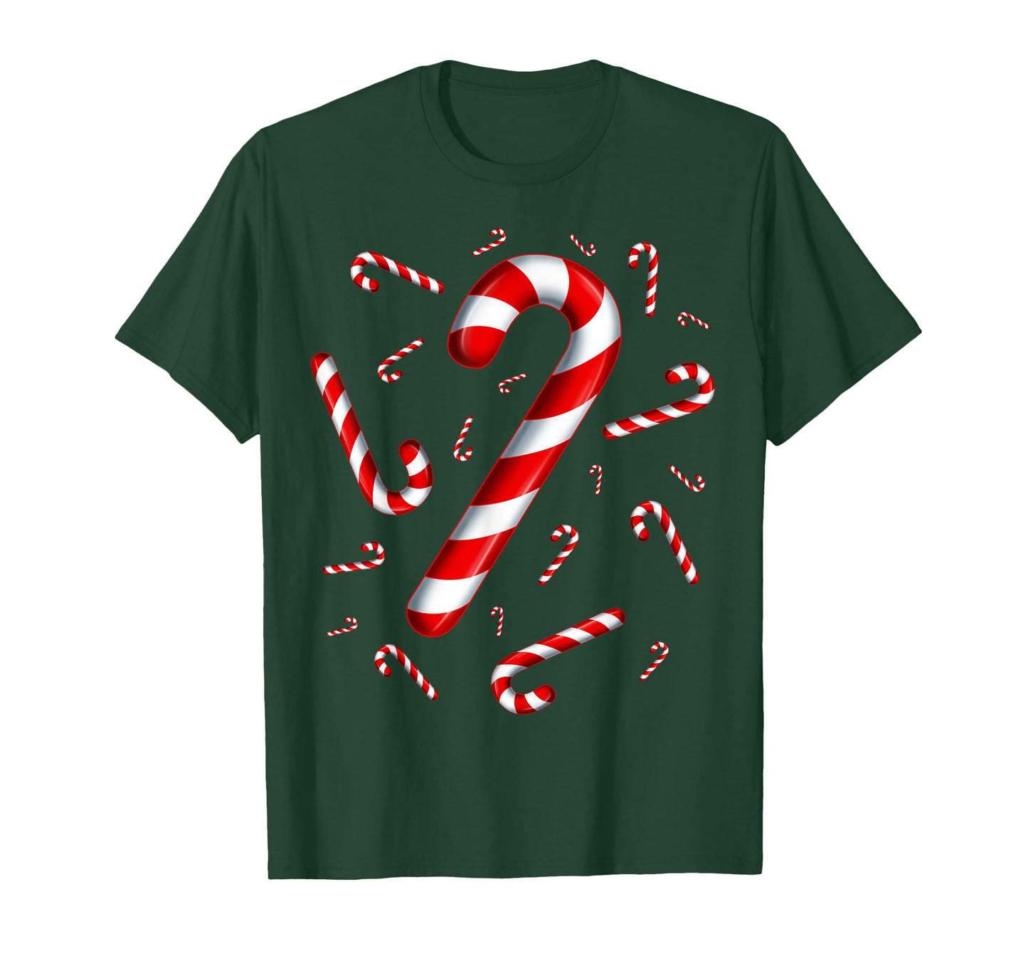 Christmas Candy Cane Red and White Sweet Twisted Candy T-Shirt
