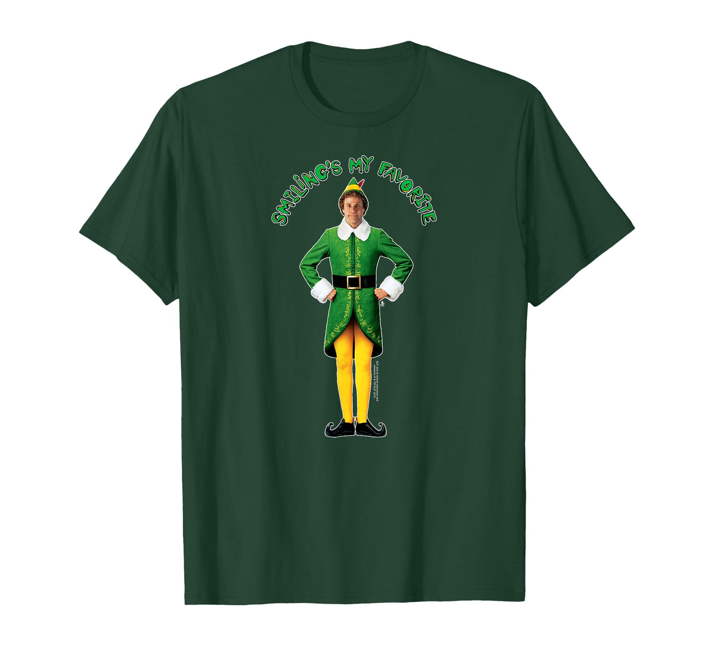 Elf Buddy Smiling's My Favorite Photo Funny Christmas T-Shirt
