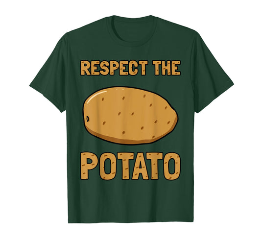 Respect The Potato Tater Stud Tattie Vegan Keto Lover Gift T-Shirt