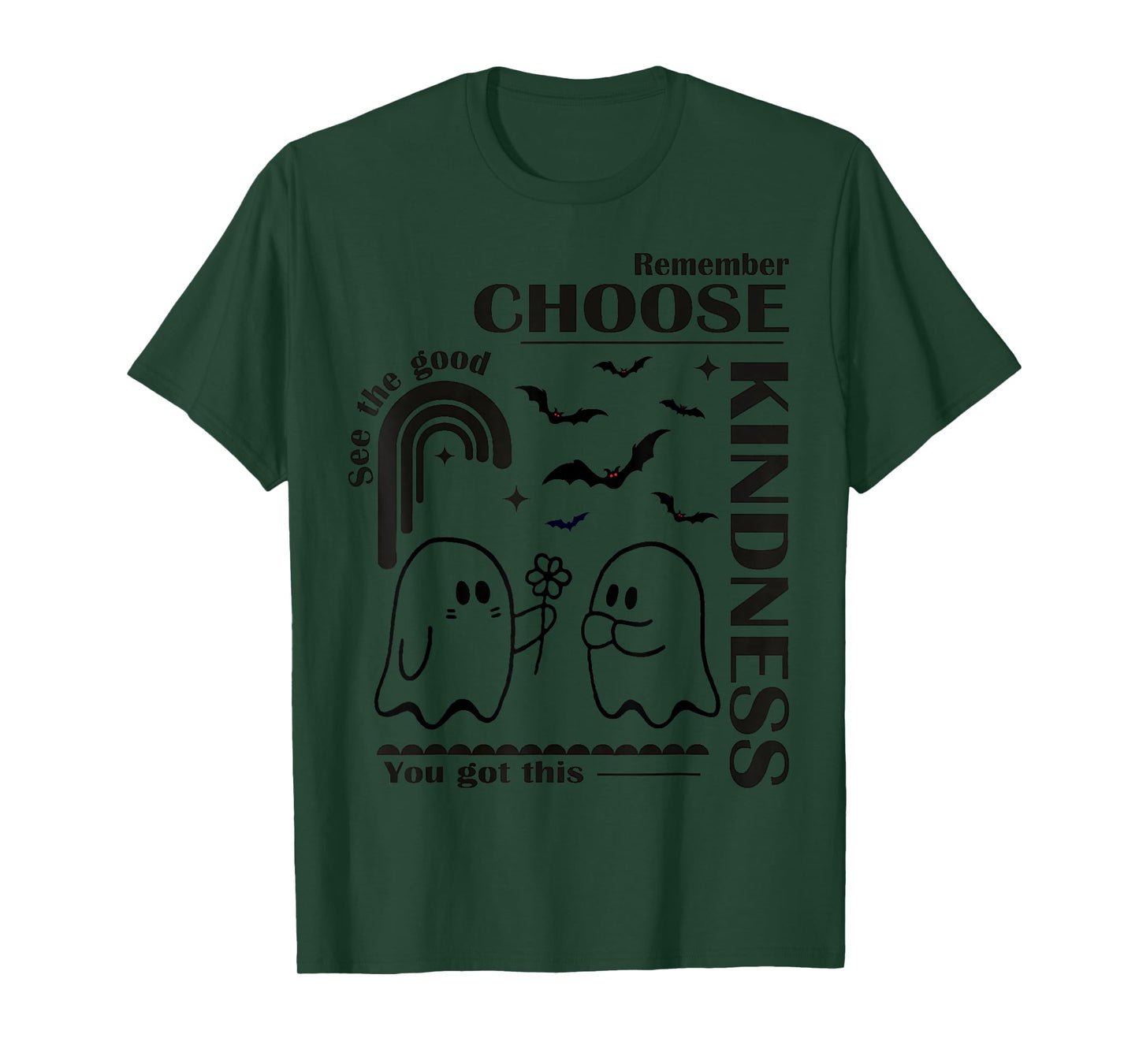 Unity Day Orange Halloween Boo Ghost Choose Kindness Kids T-Shirt