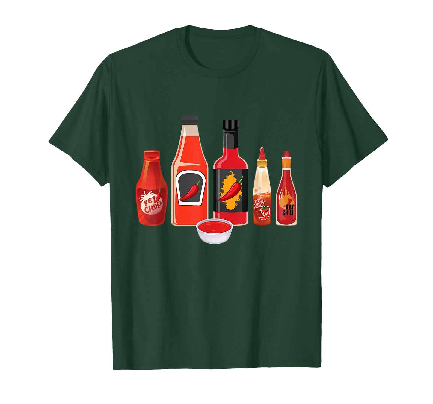 Hot Sauces - Mexican Spicy Food Lover Red Pepper Spice Chili T-Shirt