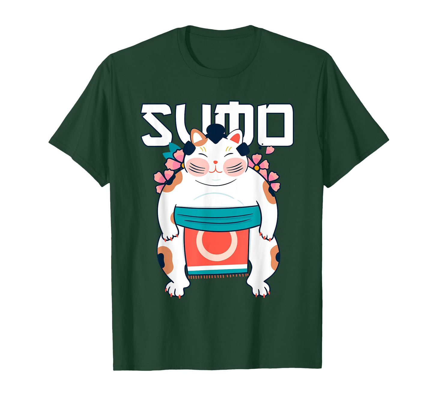 Japanese Neo Traditional Art Shirt Neko Sumo Cat T-Shirt
