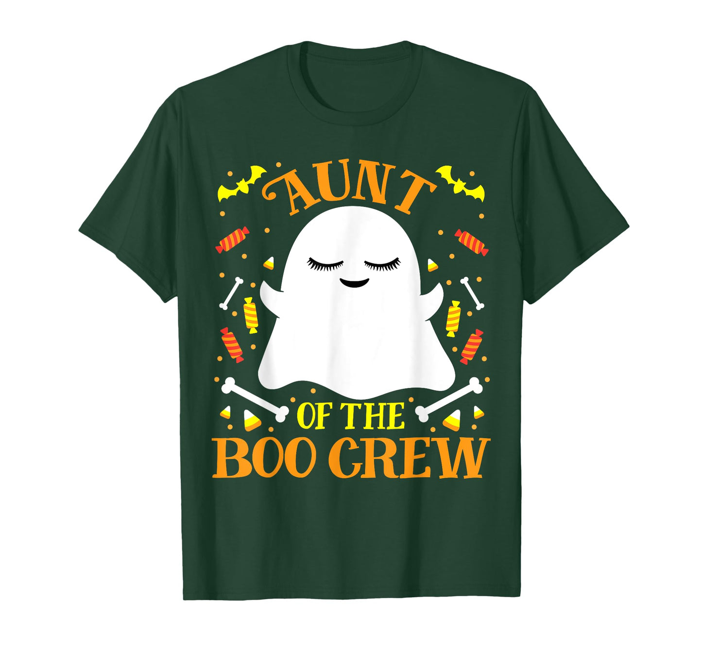 Aunt Boo Crew Ghost Matching Family Set Auntie Halloween T-Shirt
