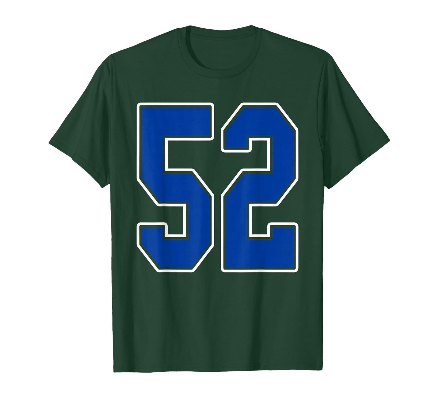 Royal Blue and White Number 52 Jersey Player Uniform #52 Fan T-Shirt