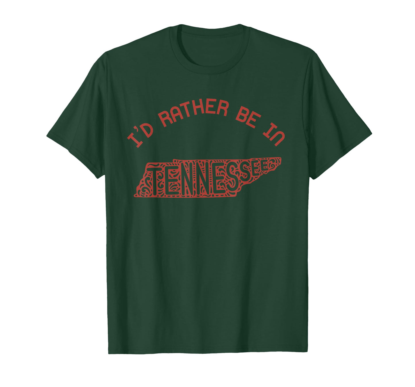 Id Rather Be in Tennessee Vintage State Heart Vacation TN T-Shirt