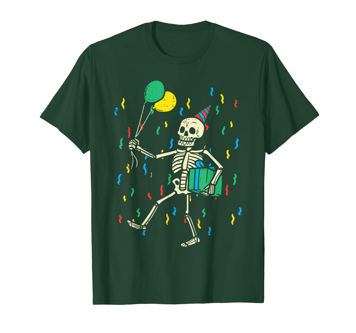 Skeleton Birthday Funny Happy Halloween Bday Boys Kids T-Shirt