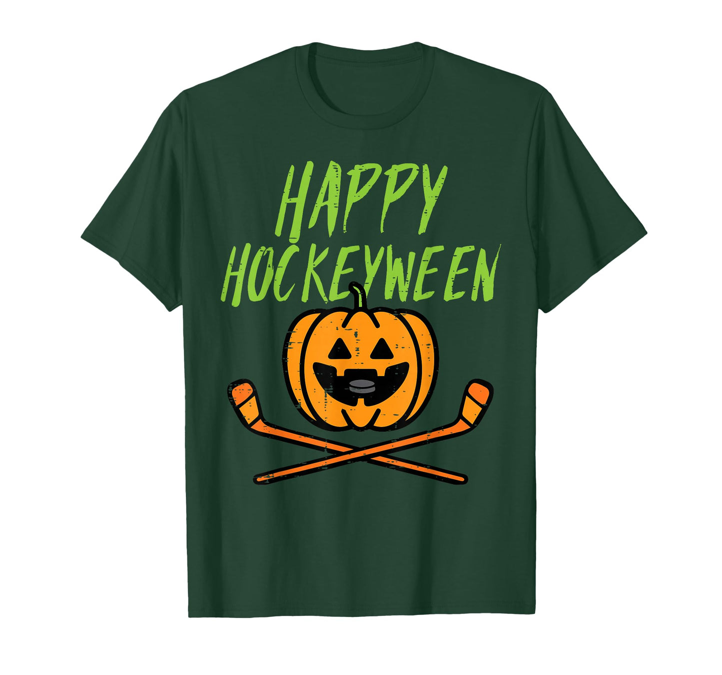 Happy Hockeyween Ice Hockey Halloween Costume Men Boys Kids T-Shirt