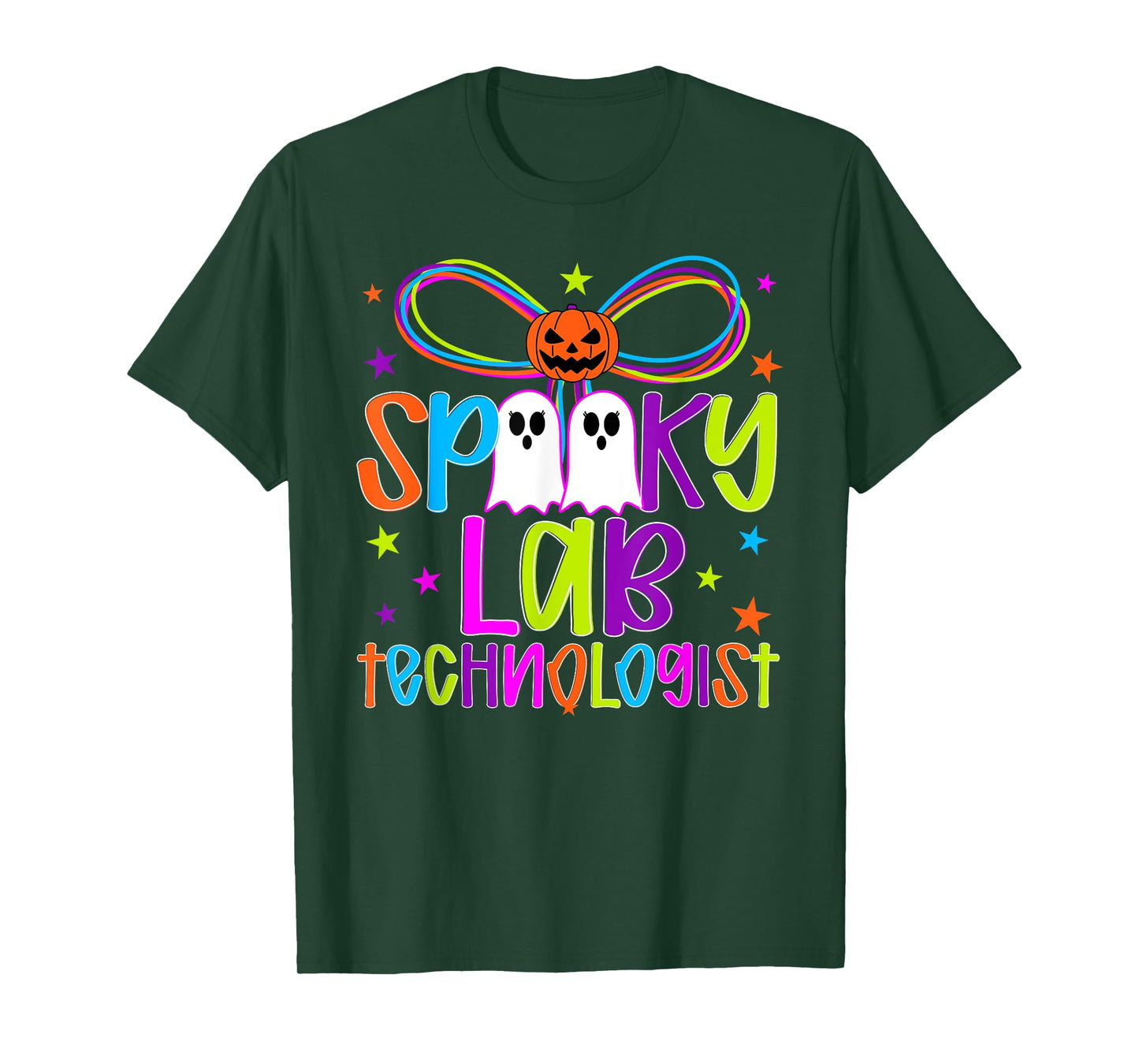 Spooky Lab Technologist Halloween Laboratory Tech Preppy T-Shirt