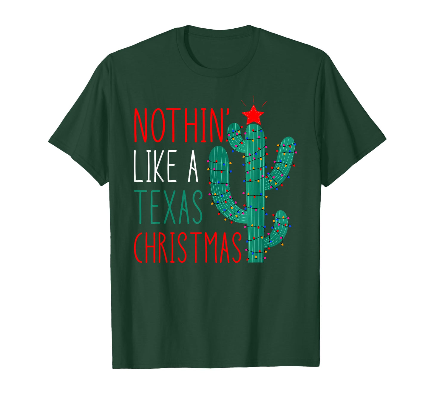 Cute Texas Christmas 2021 Family Matching Adult Unisex Black Crew Neck Short Sleeve T-Shirt